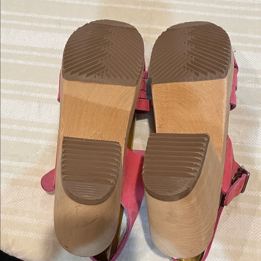 Lotta From Stockholm Pink Leather and Wood Sandals size 40 (9 US) - Picture 8 of 9